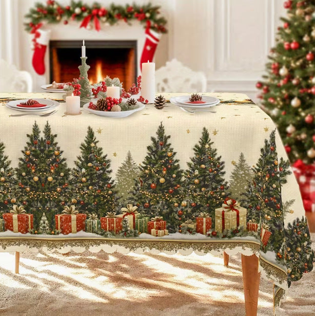 Popular Christmas-themed tablecloth decorations