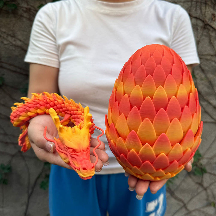 3D-Printed Dragon Scale Egg Decoration Set