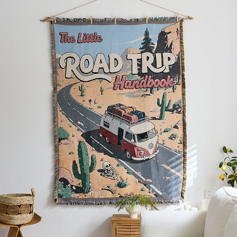 "Instagram-style" fabric wall hanging with cotton tassels