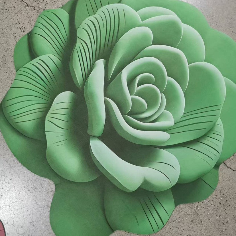 Stunning 3D Floral Pattern Floor Mat – Non-Slip &amp; Quick-Drying
