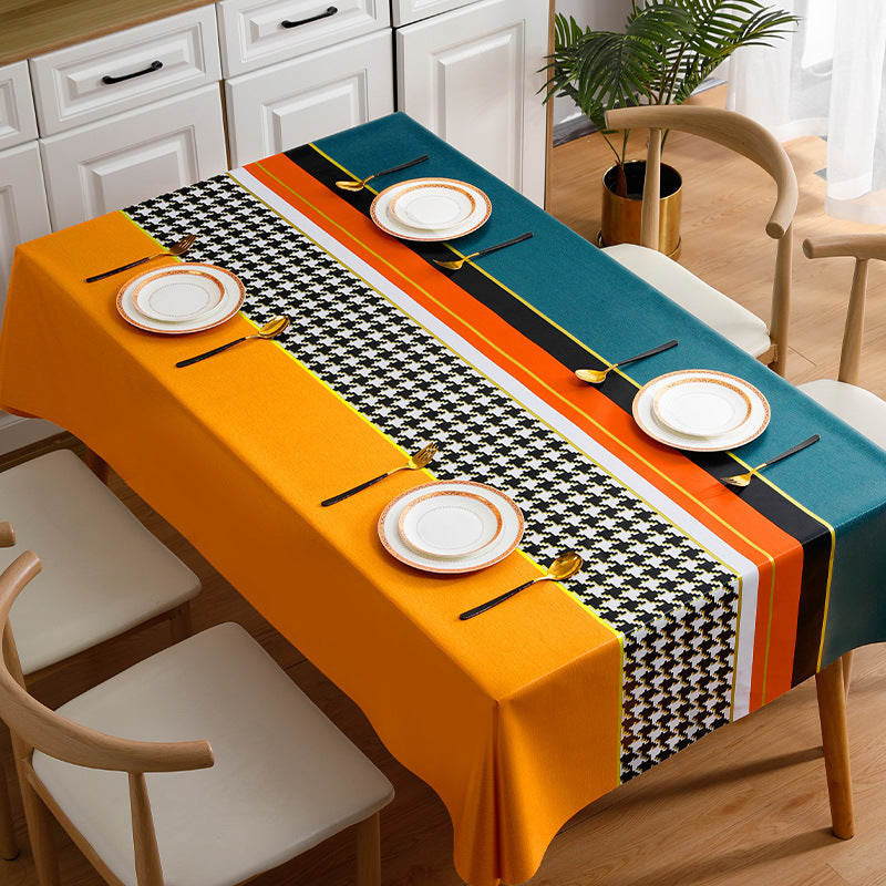 New waterproof, oil-proof, and heat-resistant tablecloth