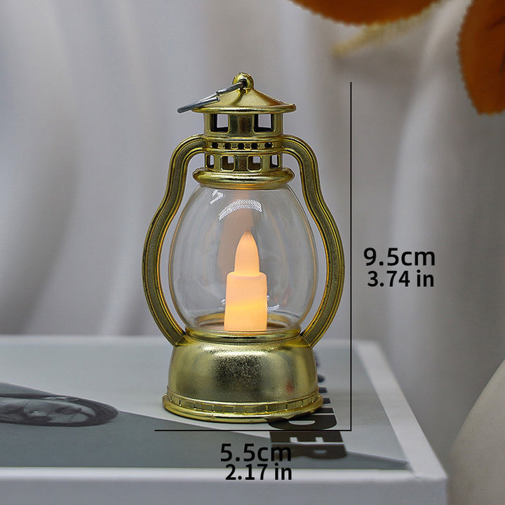 Vintage-style LED electronic candle lantern