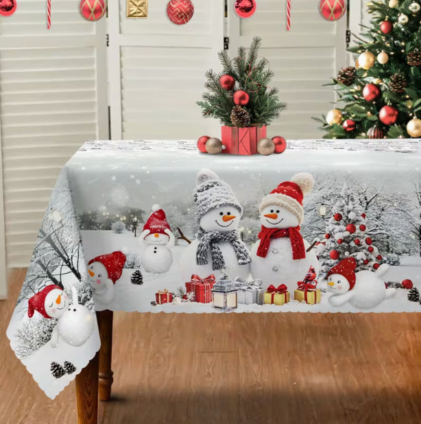 Popular Christmas-themed tablecloth decorations