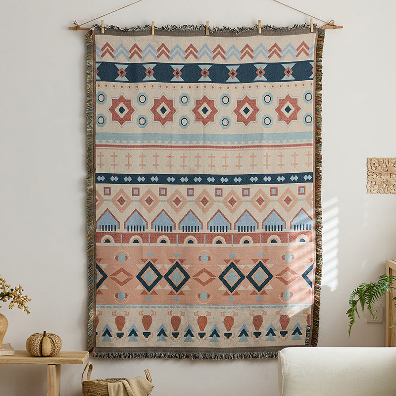 "Instagram-style" fabric wall hanging with cotton tassels