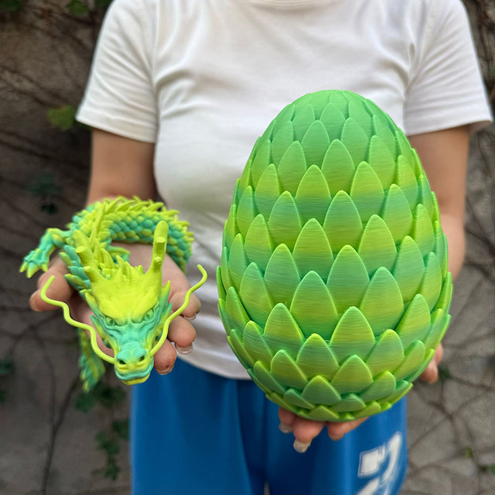 3D-Printed Dragon Scale Egg Decoration Set