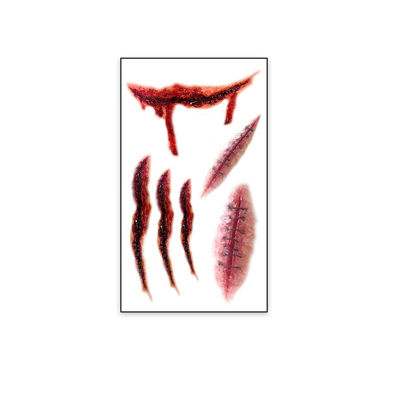 Realistic Horror Scar Temporary Tattoos
