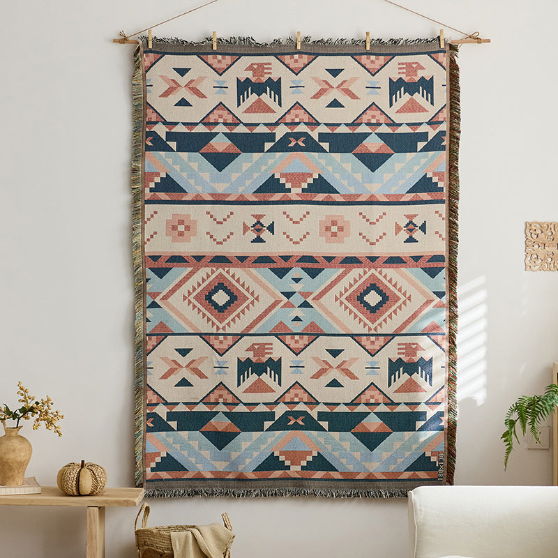 "Instagram-style" fabric wall hanging with cotton tassels