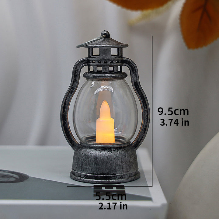 Vintage-style LED electronic candle lantern