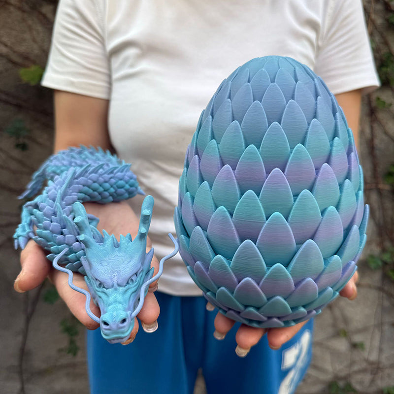 3D-Printed Dragon Scale Egg Decoration Set