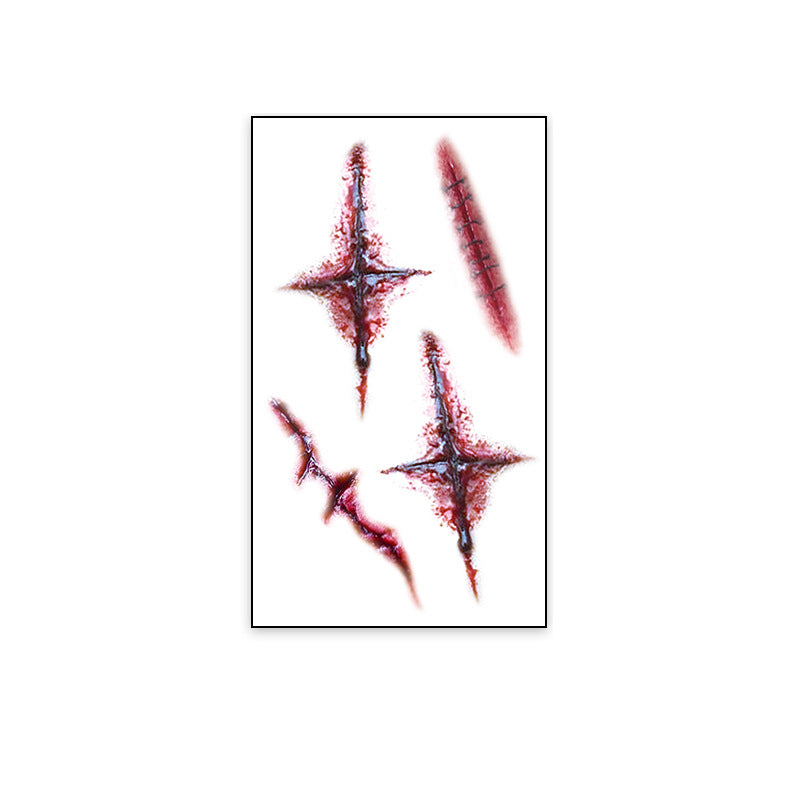 Realistic Horror Scar Temporary Tattoos