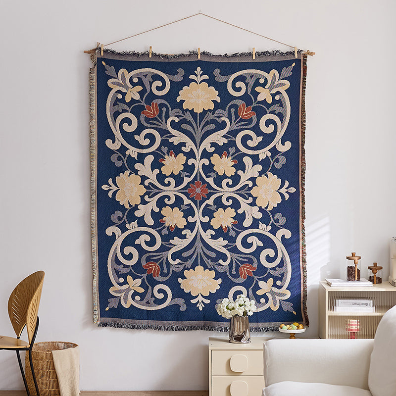"Instagram-style" fabric wall hanging with cotton tassels
