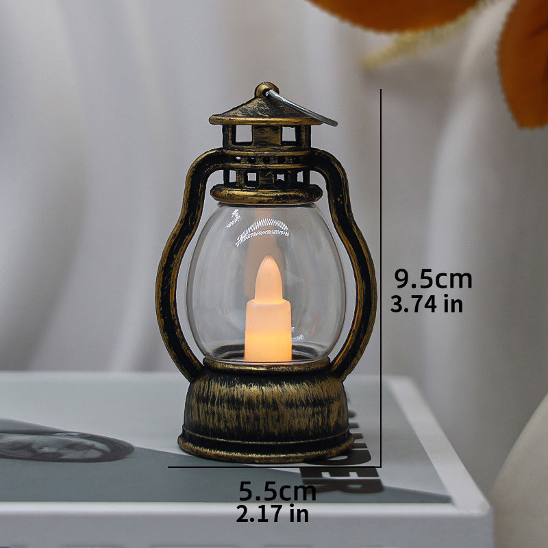 Vintage-style LED electronic candle lantern