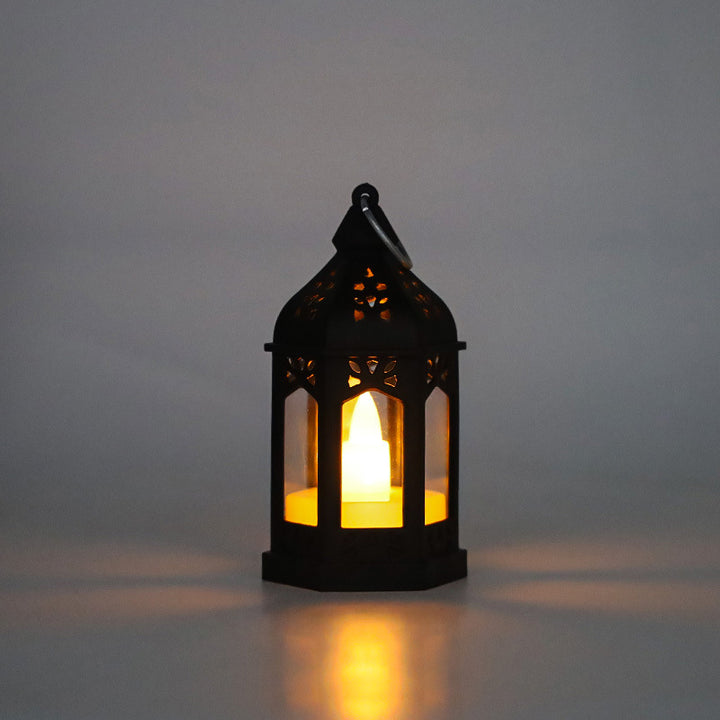 Vintage-style LED electronic candle lantern