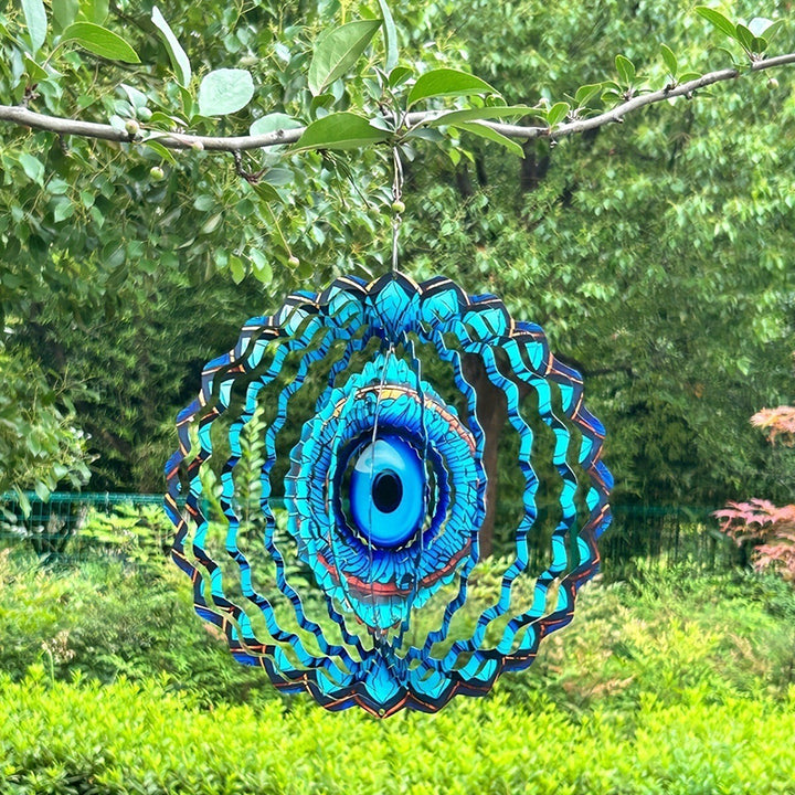 Stainless Steel 3D Visual Mandala Wind Spinner Hanging Ornament