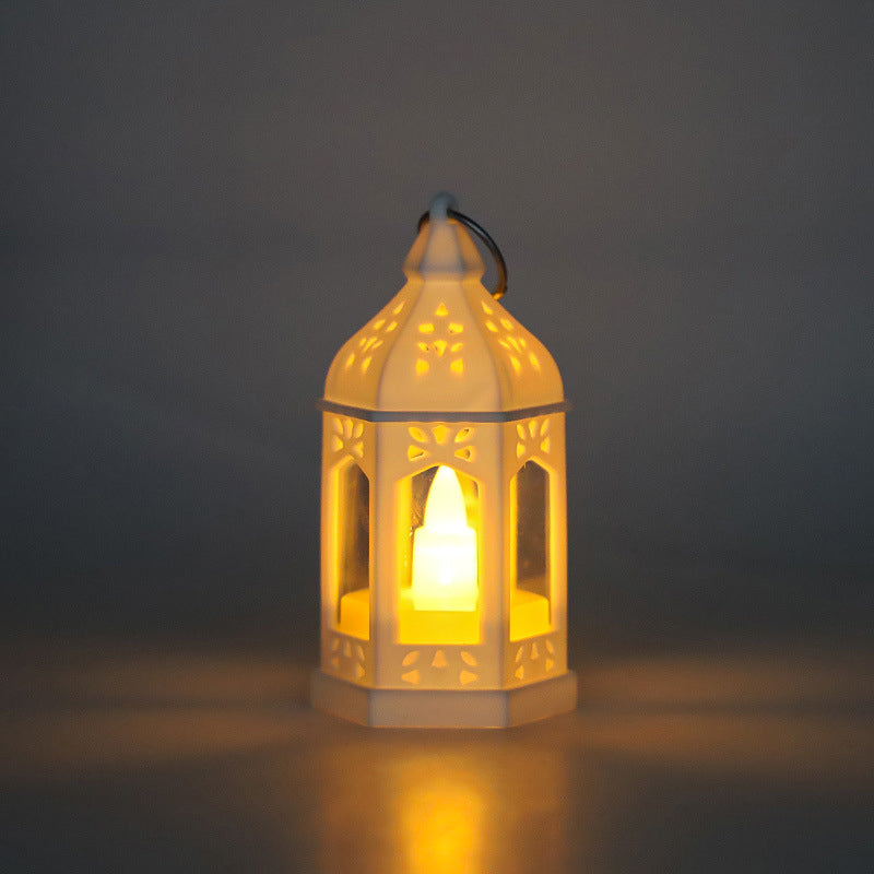 Vintage-style LED electronic candle lantern