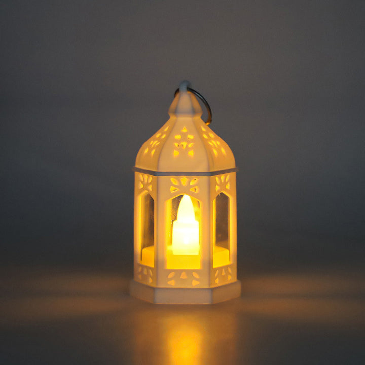 Vintage-style LED electronic candle lantern