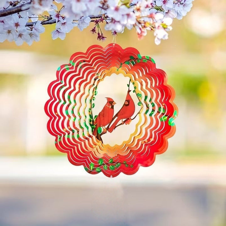 Stainless Steel 3D Visual Mandala Wind Spinner Hanging Ornament