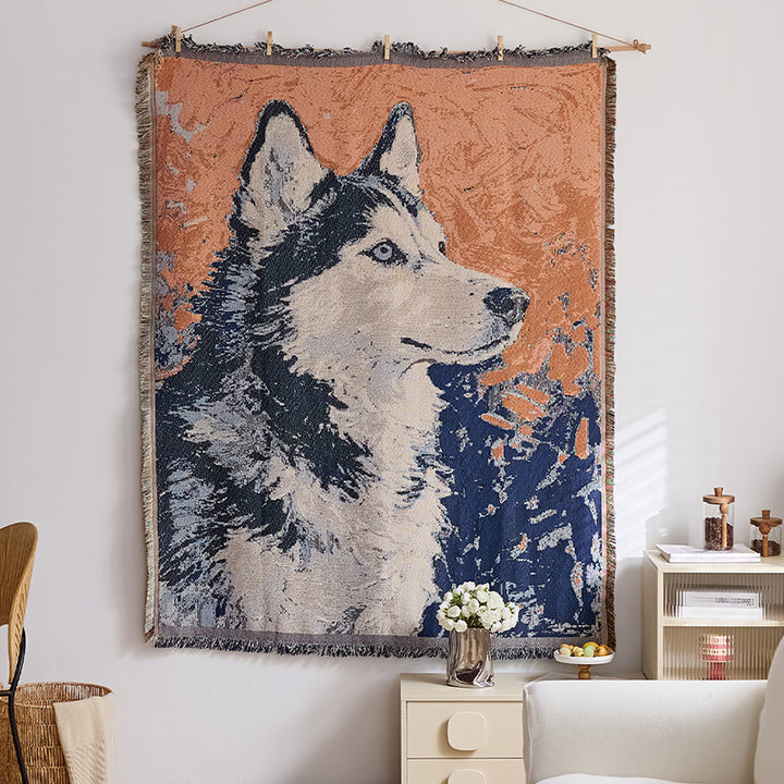"Instagram-style" fabric wall hanging with cotton tassels