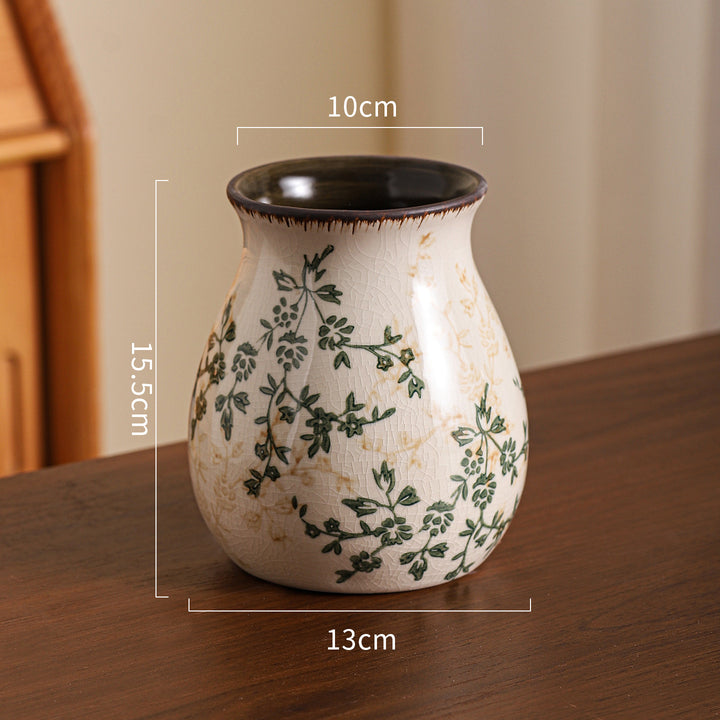 Exquisite blue and white porcelain vase ornament