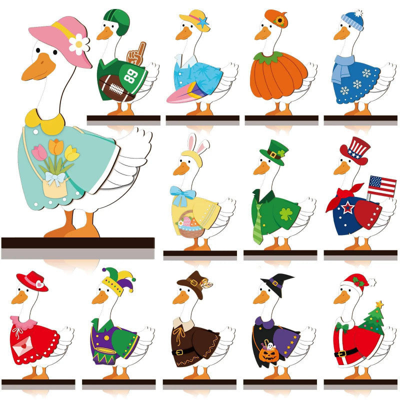 Best-selling interchangeable wooden animal ornaments