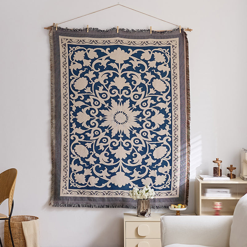 "Instagram-style" fabric wall hanging with cotton tassels
