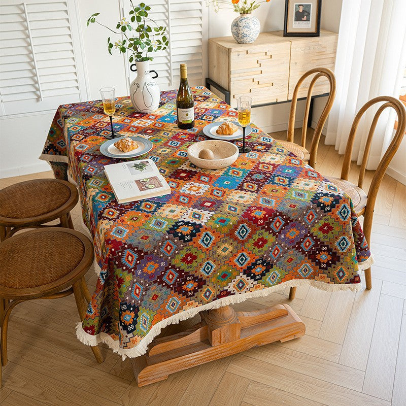 American country-style floral tablecloth