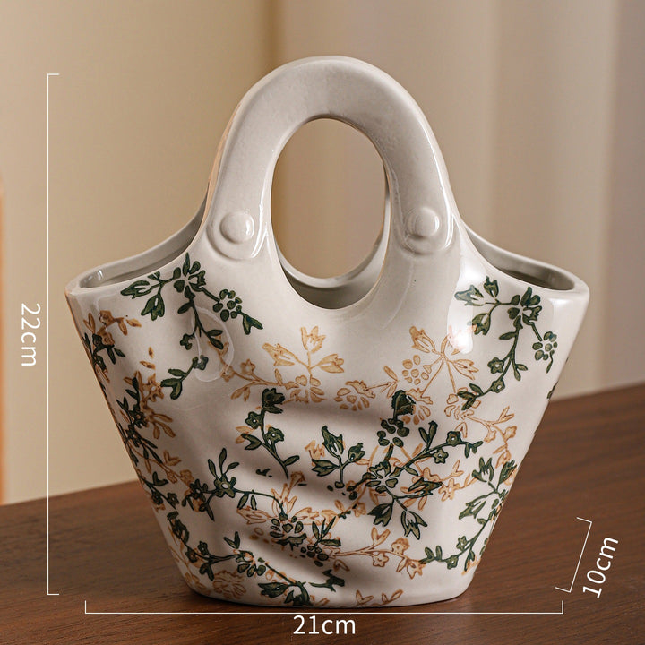 Exquisite blue and white porcelain vase ornament
