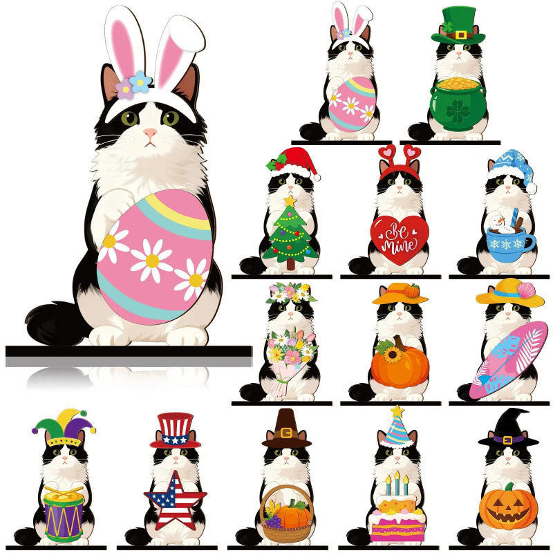 Best-selling interchangeable wooden animal ornaments