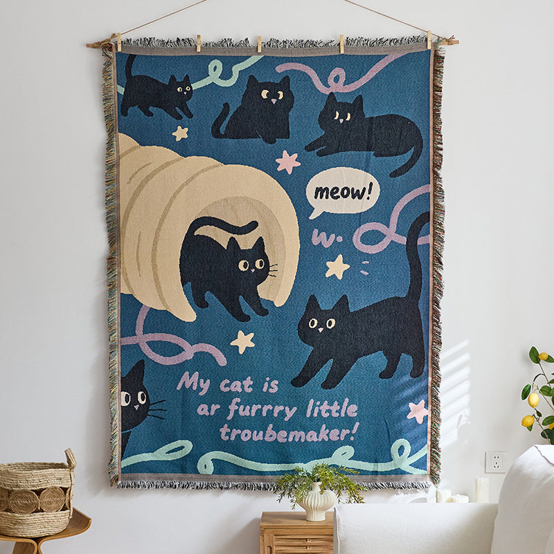 "Instagram-style" fabric wall hanging with cotton tassels