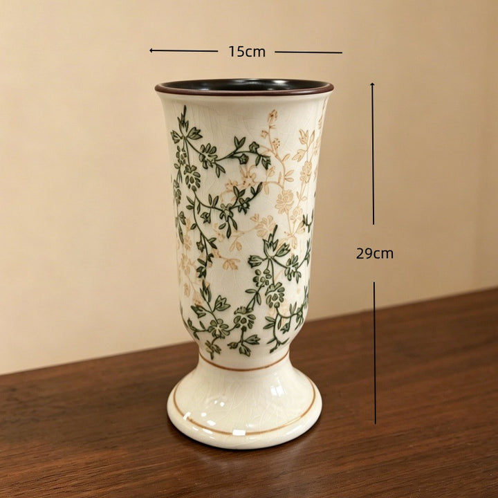 Exquisite blue and white porcelain vase ornament