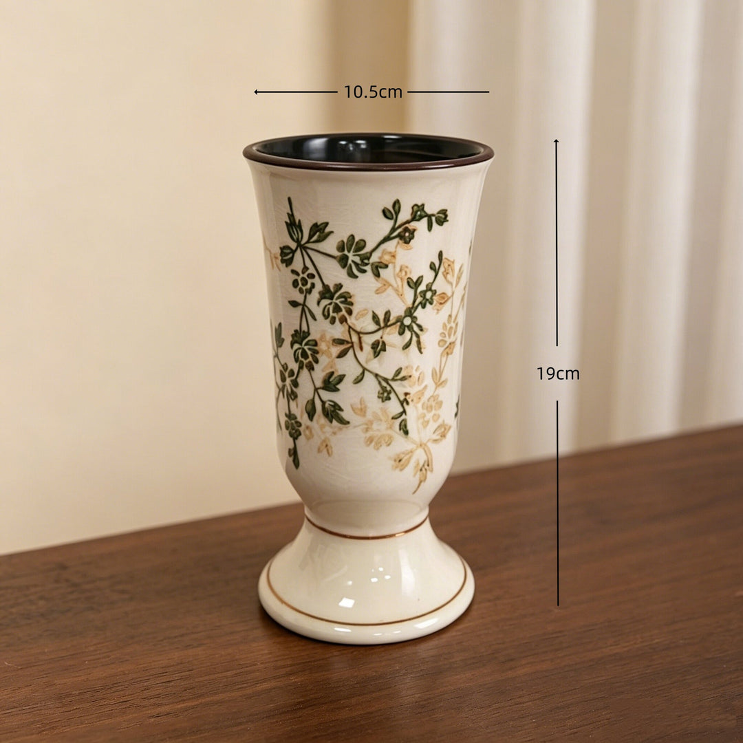 Exquisite blue and white porcelain vase ornament