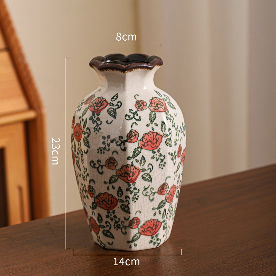 Exquisite blue and white porcelain vase ornament