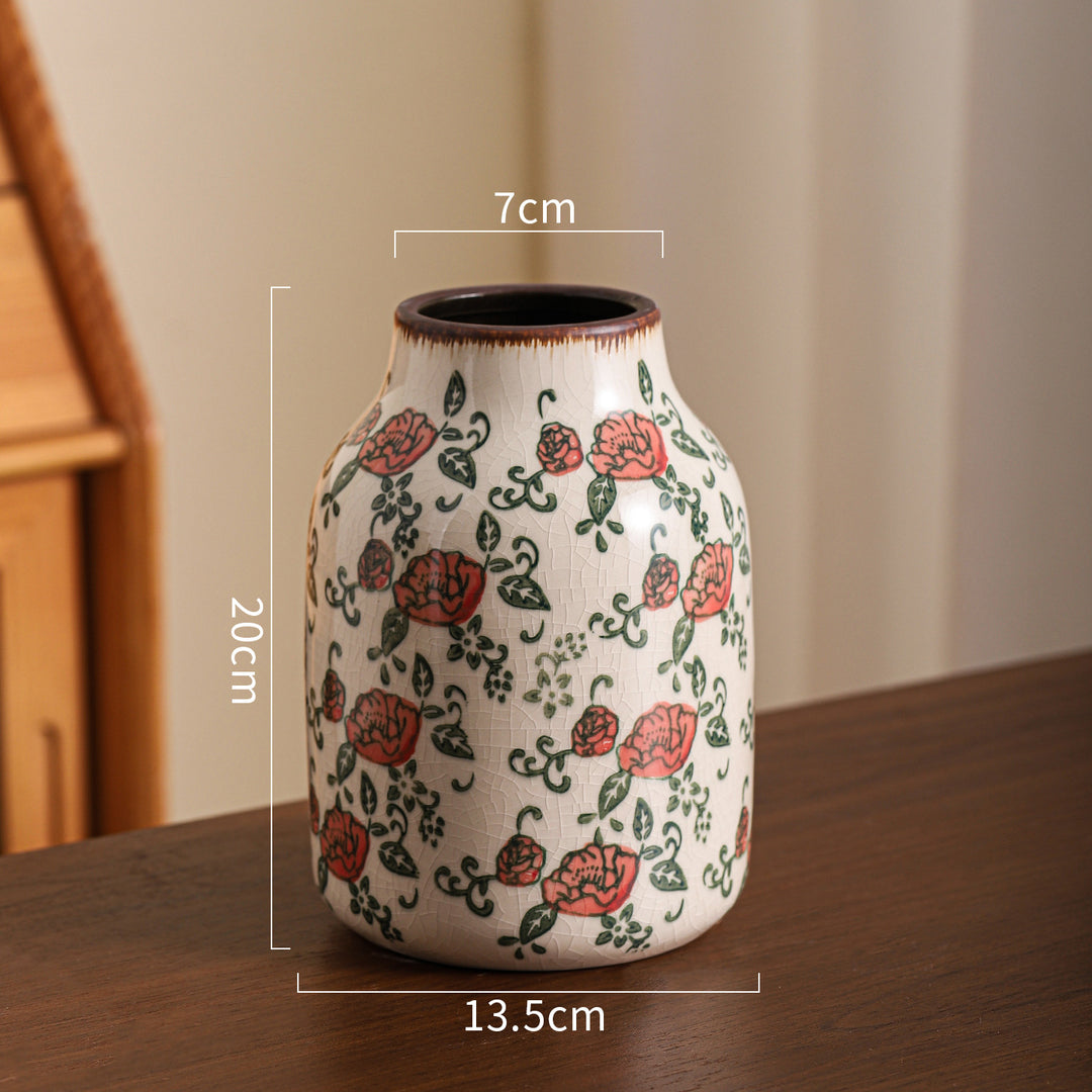 Exquisite blue and white porcelain vase ornament