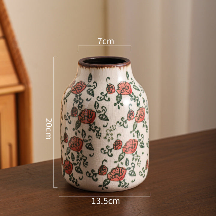 Exquisite blue and white porcelain vase ornament