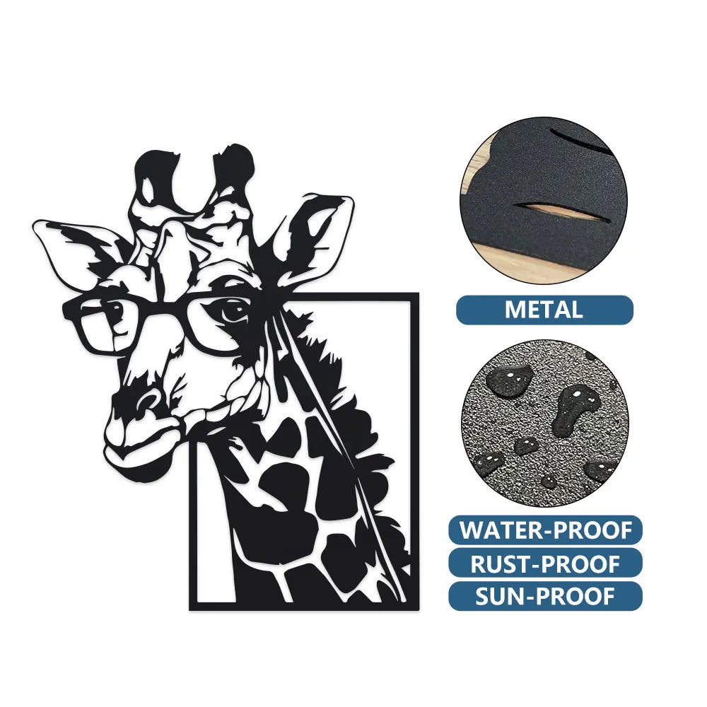 Deer-shaped minimalist metal wall decoration