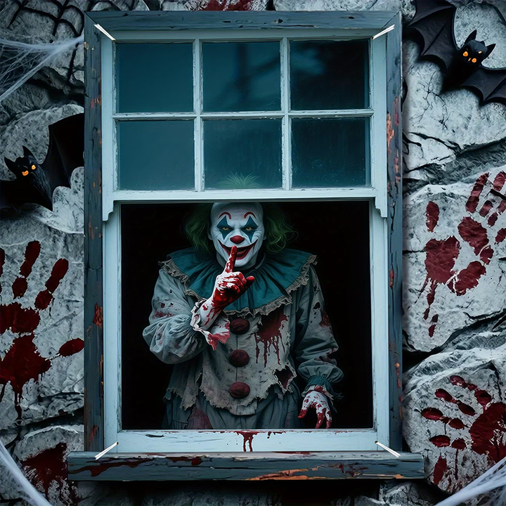 Halloween Spooky Window Fabric Decoration
