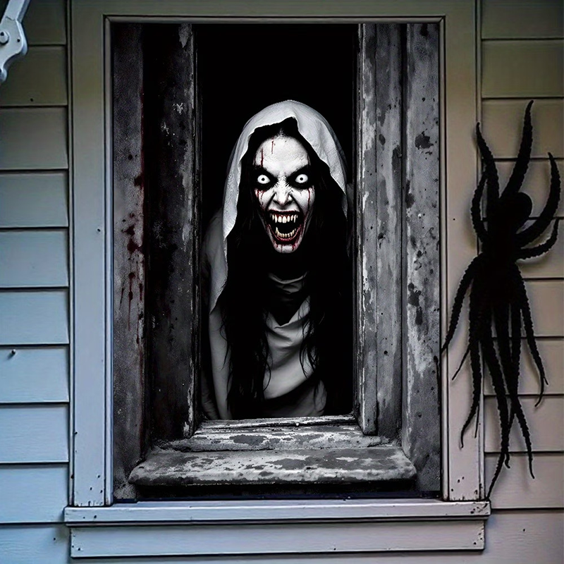 Halloween Spooky Window Fabric Decoration