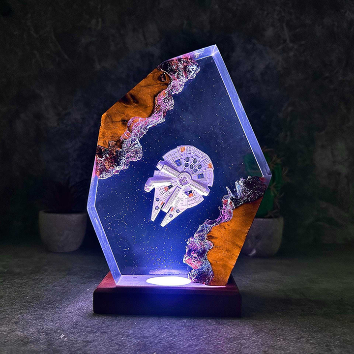 Spaceship Epoxy Resin Lamp