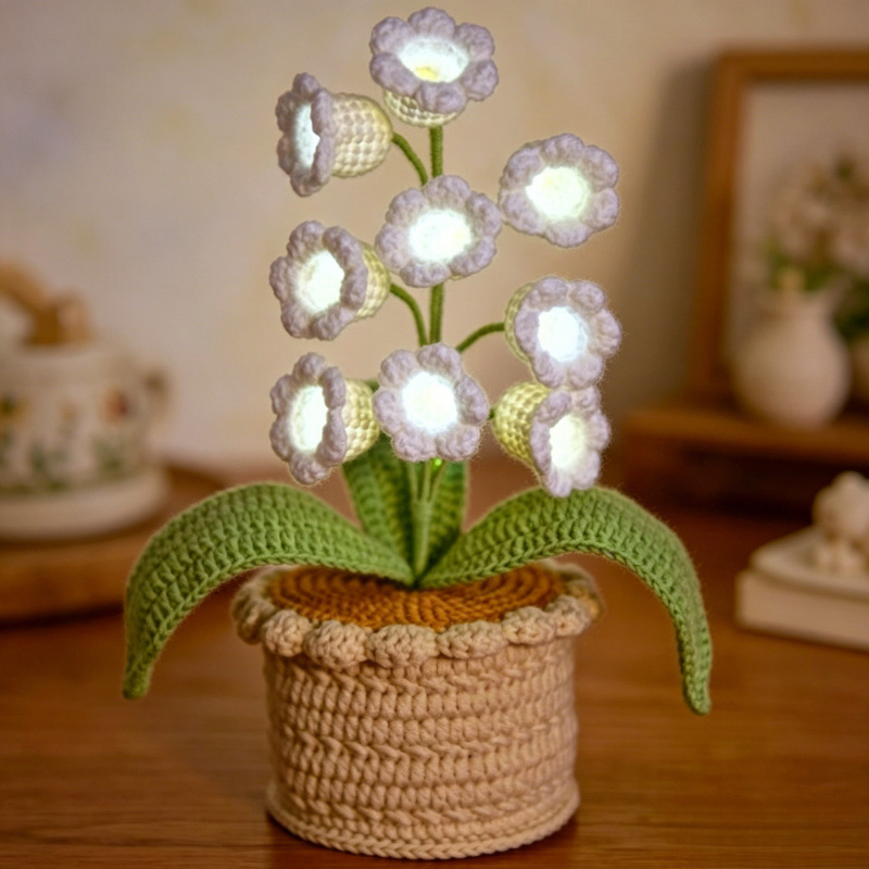 Exquisite Hand-Woven Yarn Potted Plant