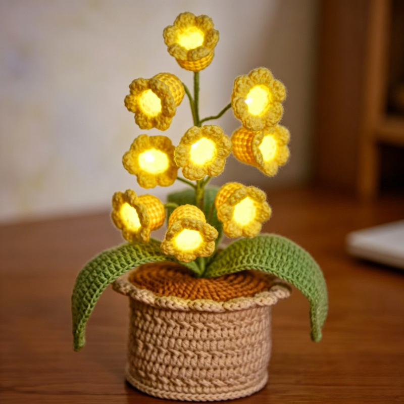 Exquisite Hand-Woven Yarn Potted Plant
