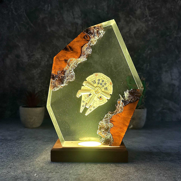 Spaceship Epoxy Resin Lamp