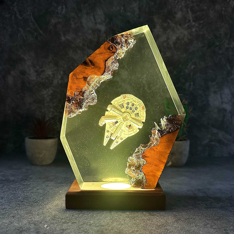 Spaceship Epoxy Resin Lamp