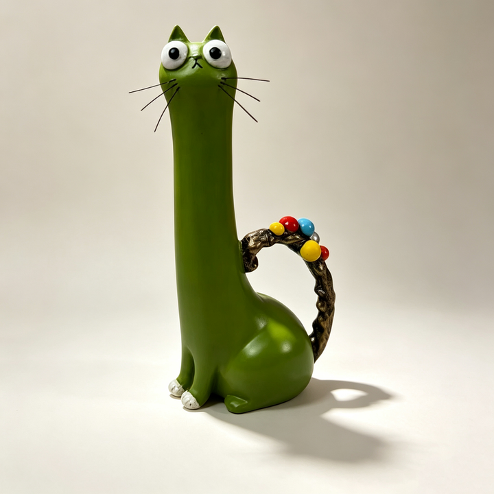 Playful Handmade Resin Cat and Dog Shaped Vases