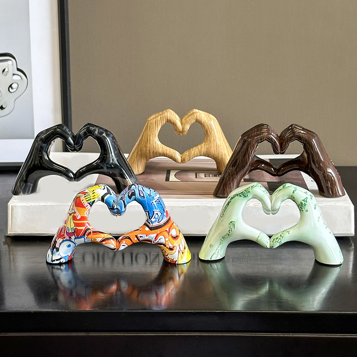 Creative Heart-Gesture Sculpture