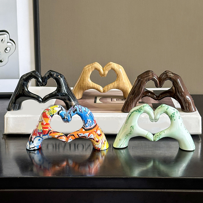 Creative Heart-Gesture Sculpture