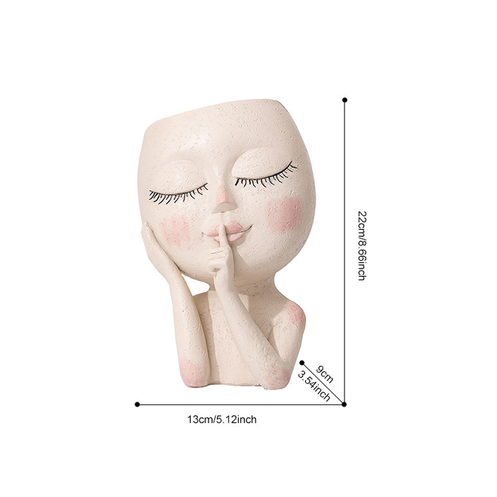 Face-Shaped Planter Decoration