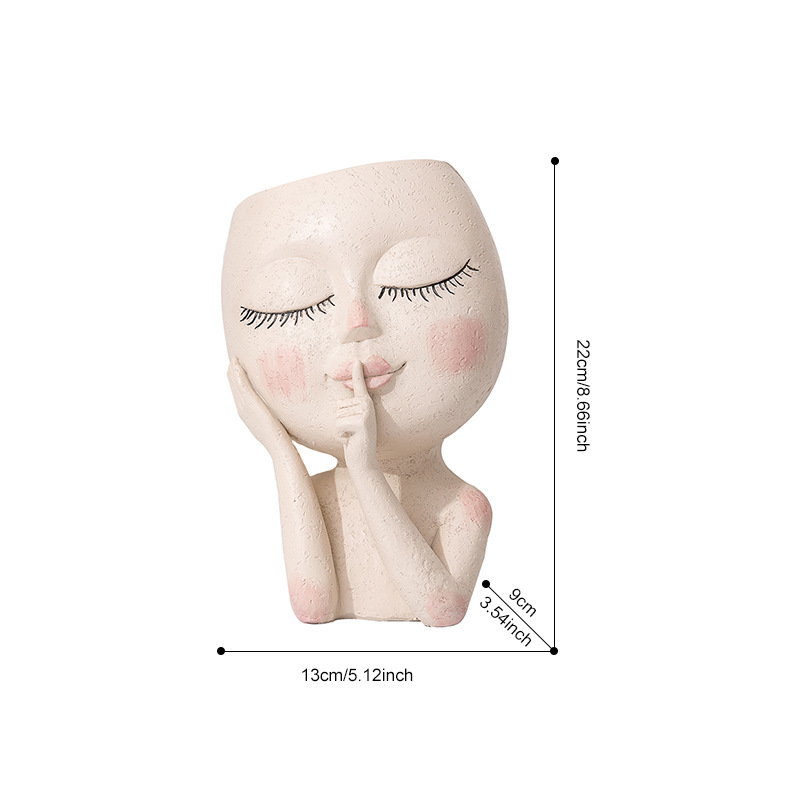 Face-Shaped Planter Decoration