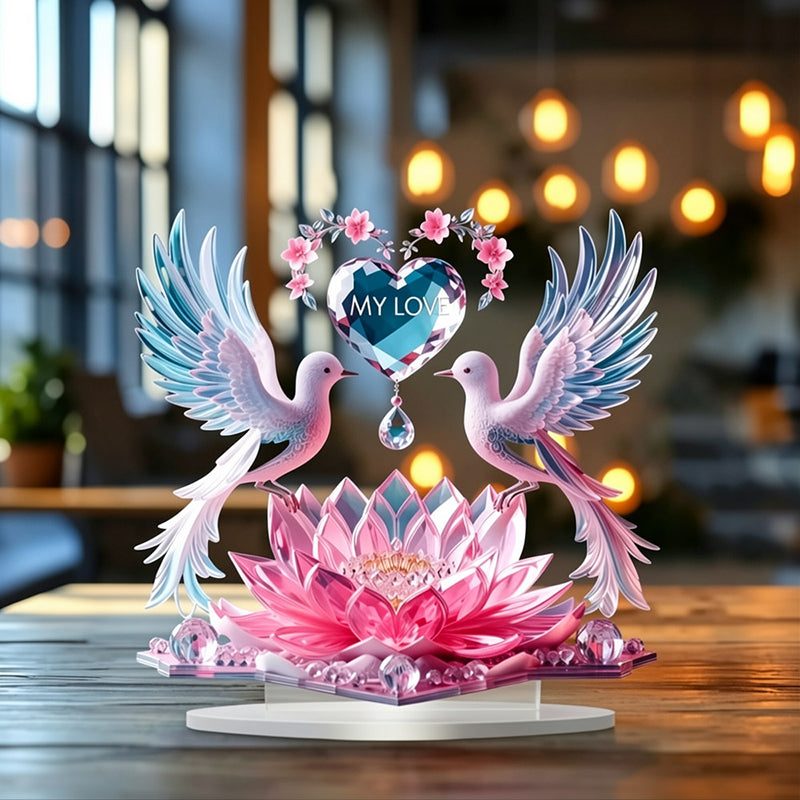 Acrylic Bird-on-Branch Hanging Ornament