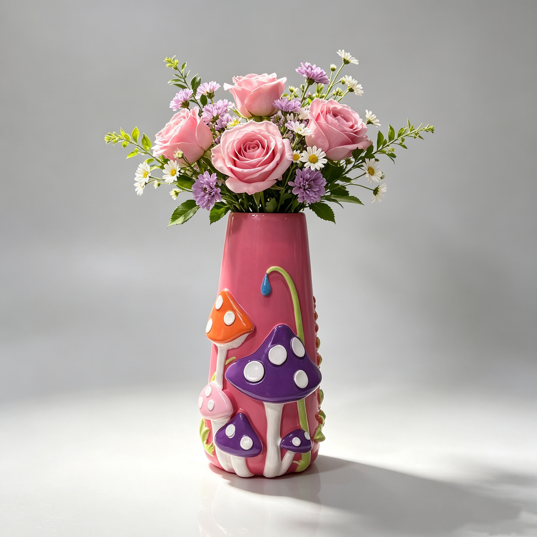 New mushroom-shaped resin flowerpot