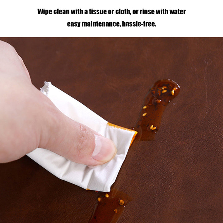 New waterproof, oil-resistant, and heat-resistant leather tablecloth